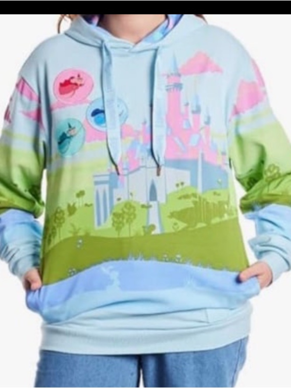 NWT Loungefly Disney Sleeping Beauty Castle / 3 good Fairies Hoodie
